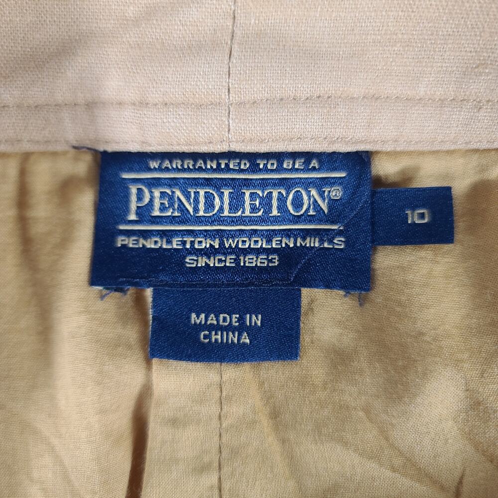 Pendleton Mustard Brown Double Button Linen Blend… - image 4